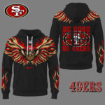 San Francisco 49ers | Premium NFL Fire Wings 3D Hoodie NY - Image 2