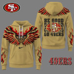 San Francisco 49ers | Premium NFL Fire Wings 3D Hoodie NY - Image 3