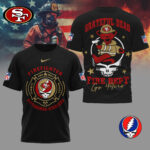 San Francisco 49ers | Premium NFL Grateful Dead Firefighter 3D Shirt NY - Image 2