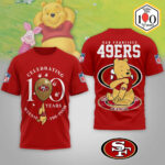 San Francisco 49ers | Premium NFL Winnie The Pooh 100th Anniversary 3D Shirt MM - Image 2