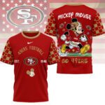 San Francisco 49ers | Premium NFL Mickey Football 3D Shirt NY - Image 3