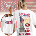 San Francisco 49ers | Premium NFL Statue Of Liberty 250th Anniversary 3D Shirt NP