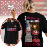San Francisco 49ers | Premium NFL Statue Of Liberty 250th Anniversary 3D Shirt NP - Image 2