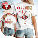 San Francisco 49ers | Premium NFL Nurse Heartbeat 3D T-Shirt NTH1