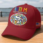San Francisco 49ers | Premium Classic NFL Autism Awareness Puzzle Cap