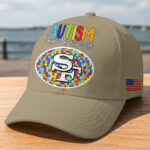 San Francisco 49ers | Premium Classic NFL Autism Awareness Puzzle Cap - Image 4