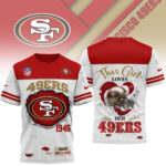 San Francisco 49ers | Premium NFL Girl Heart & Helmet 3D Shirt NTH1