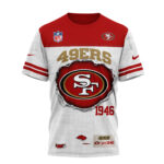 San Francisco 49ers | Premium NFL Girl Heart & Helmet 3D Shirt NTH1 - Image 2