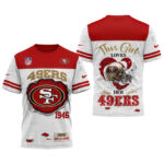 San Francisco 49ers | Premium NFL Girl Heart & Helmet 3D Shirt NTH1 - Image 4