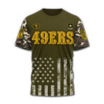San Francisco 49ers | Premium NFL Military Pride 3D Shirt NTH1 - Image 2