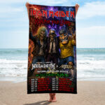 Iron Maiden 2026 World Tour Rectangle Beach Towel