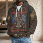 Iron Maiden 3D Unisex Waffle Hoodie - Image 2