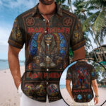 Iron Maiden Short Sleeve Button-Down Shirt