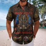 Iron Maiden Short Sleeve Button-Down Shirt - Image 2