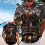 Iron Maiden World Tour Short Sleeve Button-Down Shirt
