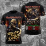 Iron Maiden x Megadeth 2026 World Tour 3D Apparel