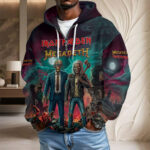 Iron Maiden x Megadeth 3D Unisex Waffle Hoodie - Image 2