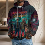 Iron Maiden x Megadeth 3D Unisex Waffle Hoodie - Image 3