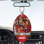 San Francisco 49ers Custom shape 2-sided Acrylic Car Ornament - Image 2