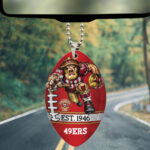 San Francisco 49ers Custom shape 2-sided Acrylic Car Ornament - Image 3