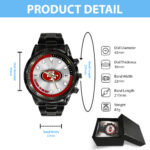 San Francisco 49ers Black Stainless Steel Watch - Image 4