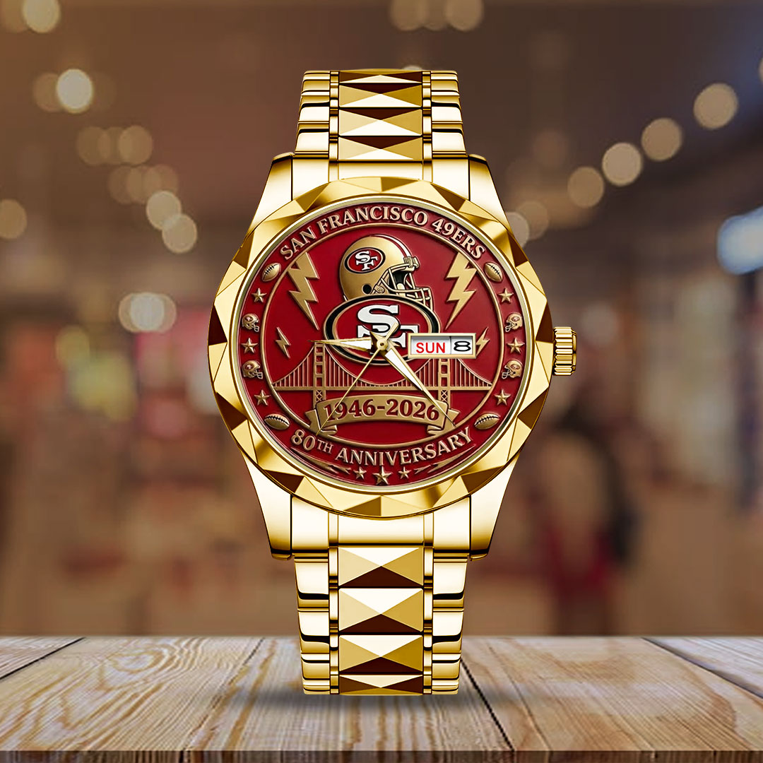 San Francisco 49ers 80th Anniversary Alloy Luxury Quartz Watch - Image 2