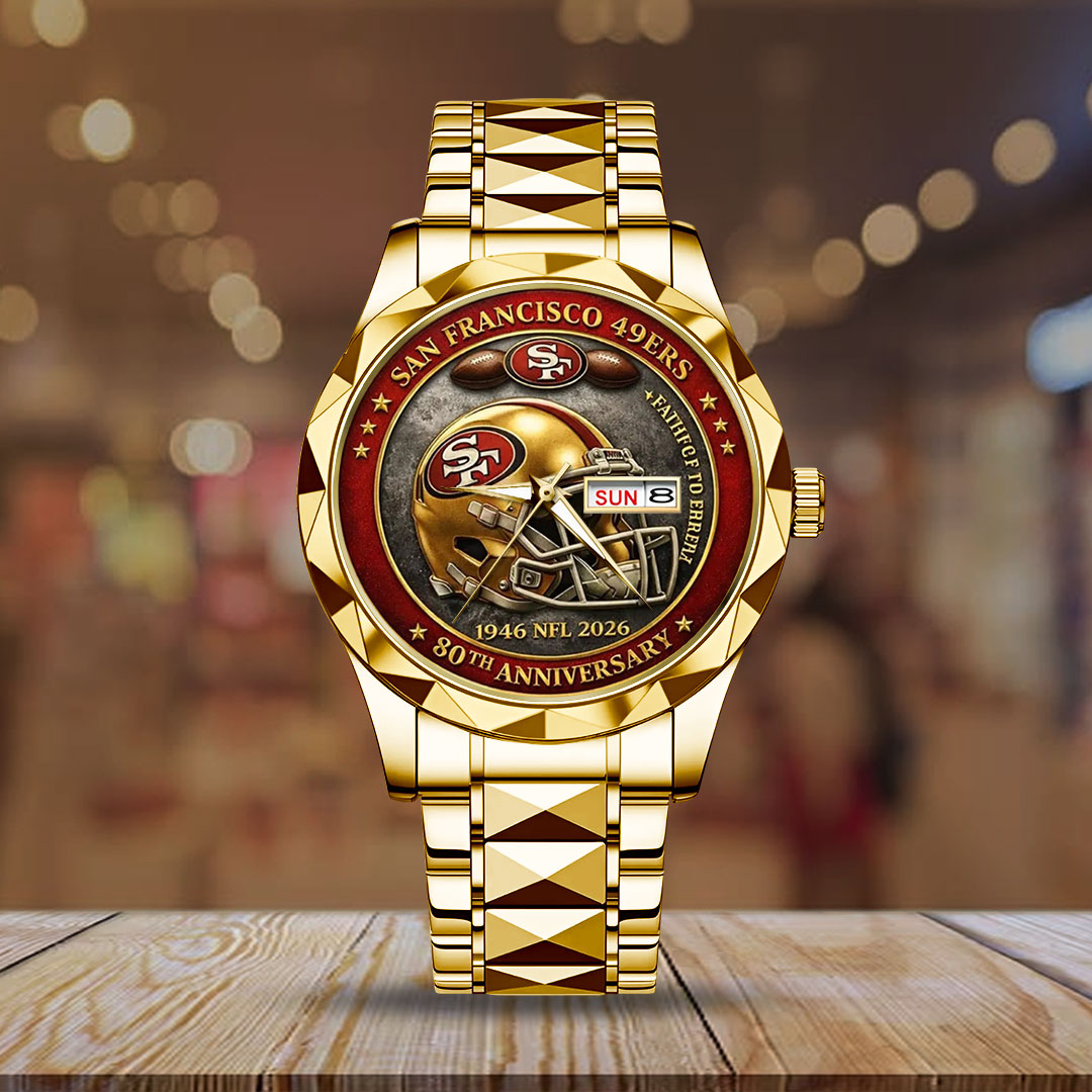 San Francisco 49ers 80th Anniversary Alloy Luxury Quartz Watch - Image 2