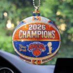 New York Knicks 2026 NBA Finals Champions Custom shape 2-sided Acrylic Car Ornament