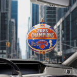 New York Knicks 2026 NBA Finals Champions Custom shape 2-sided Acrylic Car Ornament - Image 2