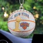 New York Knicks 2026 NBA Finals Champions Custom shape 2-sided Acrylic Car Ornament