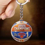 New York Knicks 2026 NBA Finals Champions Custom Shape 2-sided Keychain - Image 2