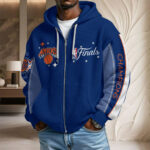 New York Knicks 2026 NBA Finals Champions 3D Unisex Waffle Hoodie - Image 2