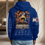 New York Knicks 2026 NBA Finals Champions 3D Unisex Waffle Hoodie - Image 5