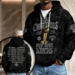 New York Knicks 2026 NBA Finals Champions 3D Unisex Waffle Hoodie