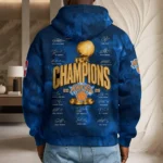 New York Knicks 2026 NBA Finals Champions 3D Unisex Waffle Hoodie - Image 5
