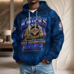 New York Knicks 2026 NBA Finals Champions 3D Unisex Waffle Hoodie - Image 4
