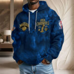 New York Knicks 2026 NBA Finals Champions 3D Unisex Waffle Hoodie - Image 4