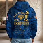 New York Knicks 2026 NBA Finals Champions 3D Unisex Waffle Hoodie - Image 5