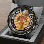 New York Knicks 2026 NBA Finals Champions Black Stainless Steel Watch