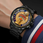 New York Knicks 2026 NBA Finals Champions Black Stainless Steel Watch - Image 3