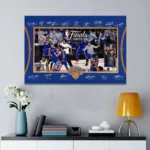 New York Knicks 2026 NBA Finals Champions Rectangle Canvas With Inner Frame