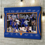 New York Knicks 2026 NBA Finals Champions Rectangle Canvas With Inner Frame - Image 2