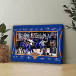 New York Knicks 2026 NBA Finals Champions Rectangle Canvas With Inner Frame - Image 3