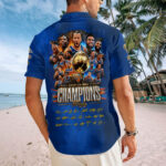New York Knicks 2026 NBA Finals Champions Short Sleeve Button-Down Shirt - Image 3