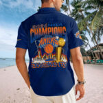 New York Knicks 2026 NBA Finals Champions Short Sleeve Button-Down Shirt - Image 3