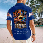 New York Knicks 2026 NBA Finals Champions Short Sleeve Button-Down Shirt - Image 3