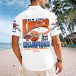 New York Knicks 2026 NBA Finals Champions Short Sleeve Button-Down Shirt - Image 3