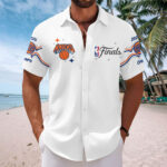New York Knicks 2026 NBA Finals Champions Short Sleeve Button-Down Shirt - Image 2