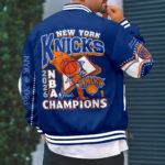 New York Knicks 2026 NBA Finals Champions Varsity Jacket - Image 3