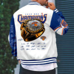 New York Knicks 2026 NBA Finals Champions Varsity Jacket - Image 3